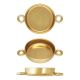 14 K Gold Filled Connector, Cup, 6 mm, totaal 10.3 x 6.8 mm, verpakt per stuk